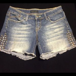 🖤BlackCrystal studded blue jean cut offs Sz.7